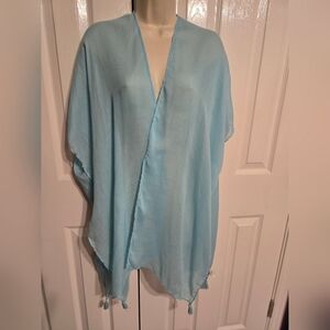 2009 teal colored cardigan wrap. Light Blue Kimono Wrap